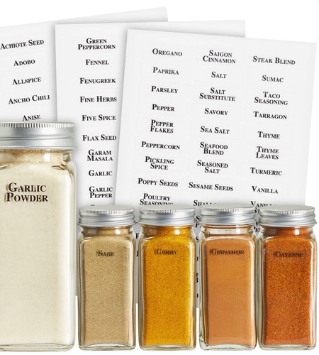 Spice Jar Labels, Clear - Picture 1 of 3
