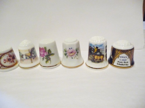 THIMBLE SET OF 10 PORCELAIN & B CHINA TCC MARUTOYO, DAI-ICHI , AKEMI, GERMER++++ - Picture 7 of 10