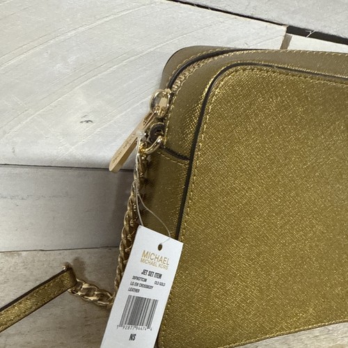 Michael Kors Women's Jet Set Item Old Gold Crossbody Bag NWT - Picture 5 of 13