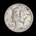 90% Silver - 1940 Mercury Dime Circulated - 28-7