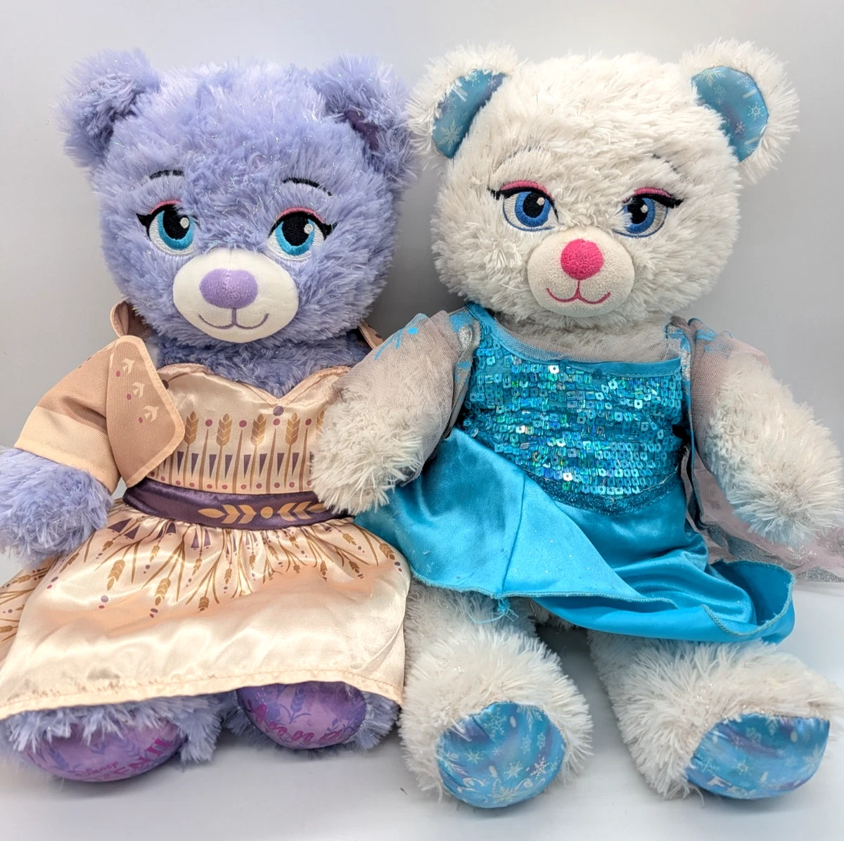 BLUE SNOW PRINCESS DRESS AS Frozen ELSA TEDDY BEAR OUTFIT CLOTHES WITH WALL AND TIARA FITS 15 16 39cm BUILD A BEAR FACTORY BEAREN by Teddy Mountain