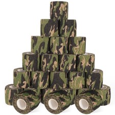 24 Pack Camo Self Adhesive Wrap, 2 x 5 Yards Vet Wrap Cohesive Camo Grip Tap...