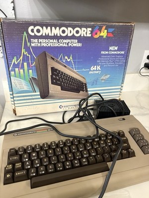Commodore 64 Computer In Original Box w Cord Works!! Read Plz Shipping Info Too