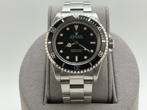 Vintage Rolex Submariner No Date 5513 40mm Black Dial Stainless Steel Patina