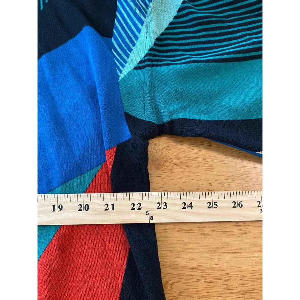 Cárdigan Kimono Estampado Geométrico Chicos Talla 3/XL Azul Negro Rojo Teal Mujer Foto 3 de 4