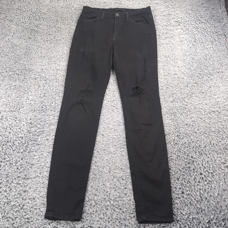 Flying Monkey Jeans Women 28 Black High Rise Skinny Fit Stretch Denim Distressed - Image 3 of 4