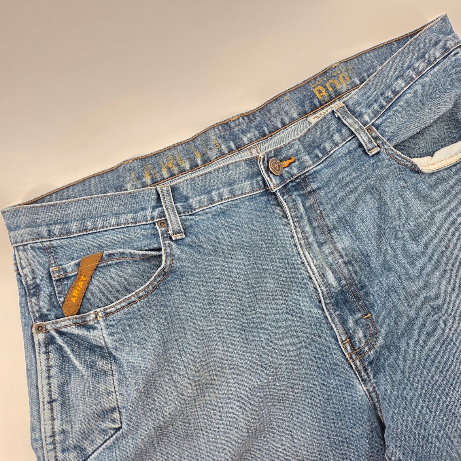 S 40x34 Blue Bootcut Medium Wash Denim M4 Low Rise