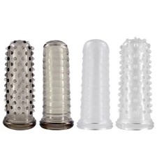 Waterproof Finger Extender Sleeve Finger Massage Women Lady Wand G Spot Dildo