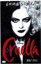 Emma Stone Signed Autographed 11x17 Photo Disney Cruella ACOA