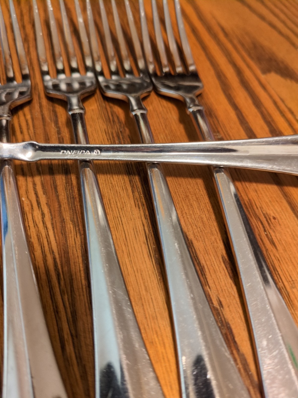 ONEIDA JUILLIARD Dinner Fork CUBE Stainless Flatware Set of 7 | eBay
