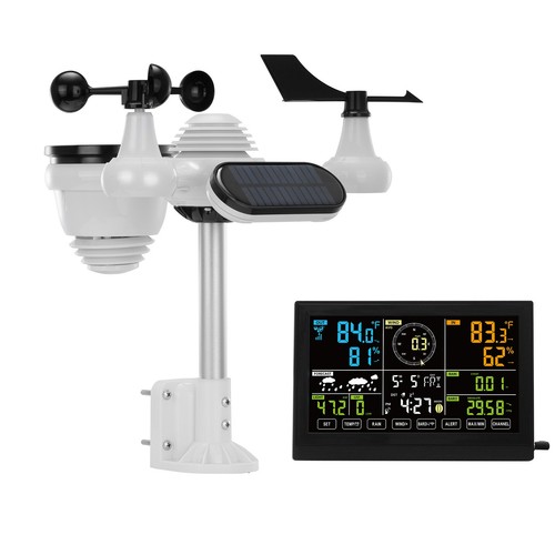 7-in-1 Wetterstation Funkwetterstation Farbdisplay Thermometer Außensensor - Bild 9 von 12