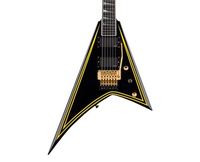 Used Jackson MJ Series Rhoads RR24MG - Black w/Yellow Pinstripes