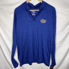 Fanatics Florida Gators Mens XL Quarter Zip Pullover Royal Blue Heathered 3E13