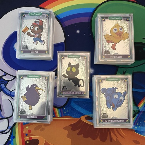 2025 TOPPS CHROME VEEFRIENDS KOMPLETNY ZESTAW PODSTAWOWY 1-100 CHROMOWANY ZESTAW KART KOLEKCJA