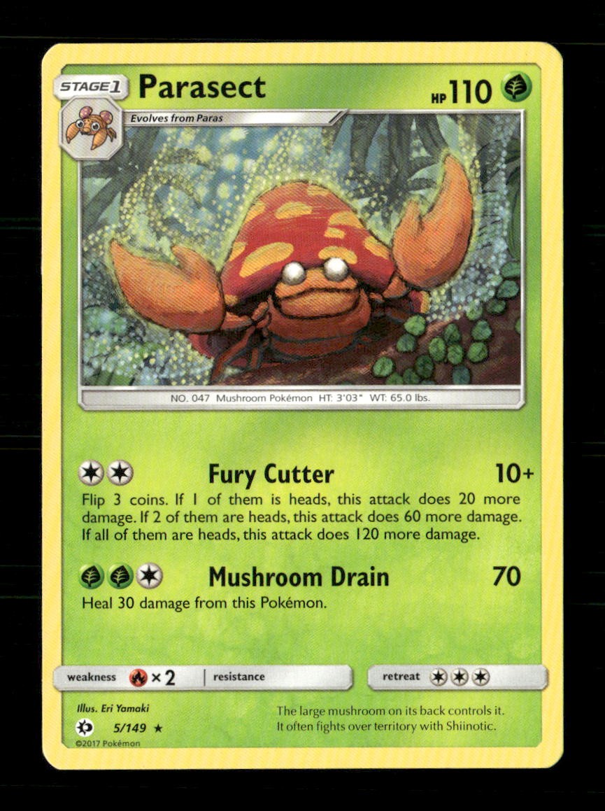 Parasect 5/149 SM Base Set NM/M Pokemon