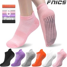 6 Pairs Non Slip Grip Socks for Men Anti-Skid Gripper S/M/L/XL