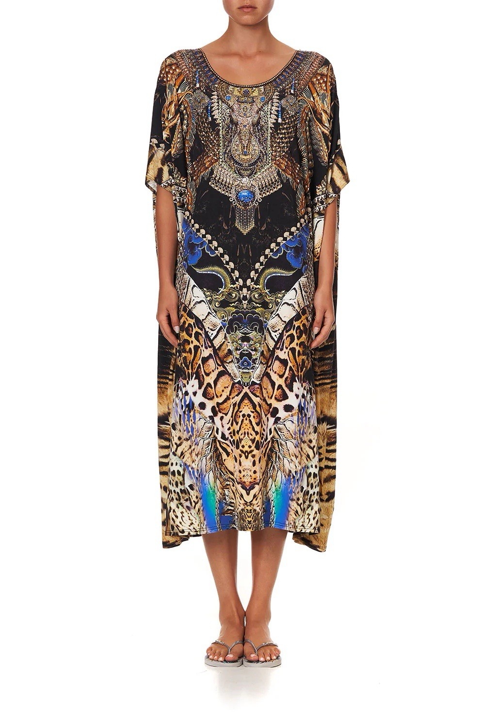 CAMILLA Dragon Lady Round Neck Lounge Kaftan One Size RRP $599 image 4
