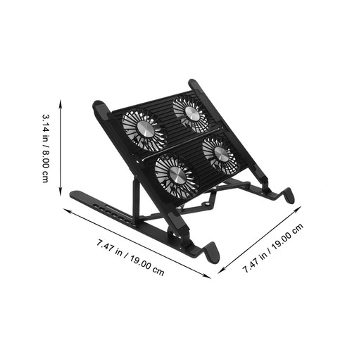 Notebook Cooler Cute Laptop Stand Gaming Cooling Pad Adjustable Riser - Afbeelding 2 van 12