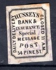 US Local 87L43 used Husseys Bank & Insurance Special Message Post cv $20 — photo 1
