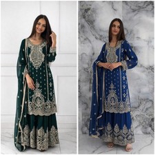 SALWAR KAMEEZ PAKISTANI INDIAN WEDDING PARTY WEAR BOLLYWOOD SUIT SHARARA PLAZZO