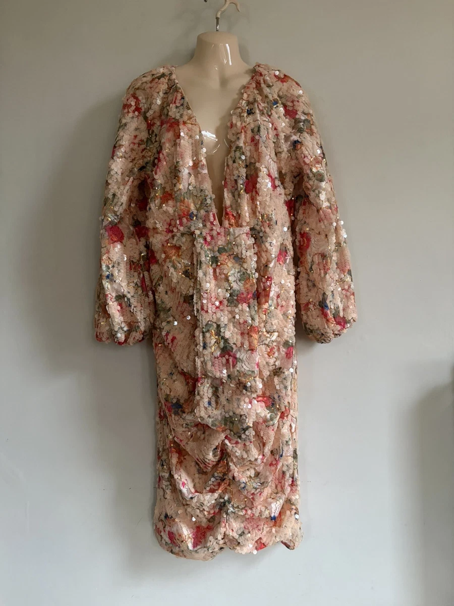 sachin and babi light blue dress Pink Floral Print Cut Out Maxi Dress main image 1