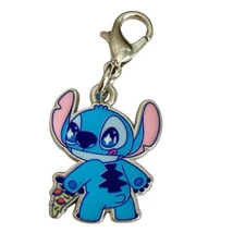 Vintage Disney Lilo & Stitch Zipper Pull Bag Clip On Charm Aulani Pizza Snacks