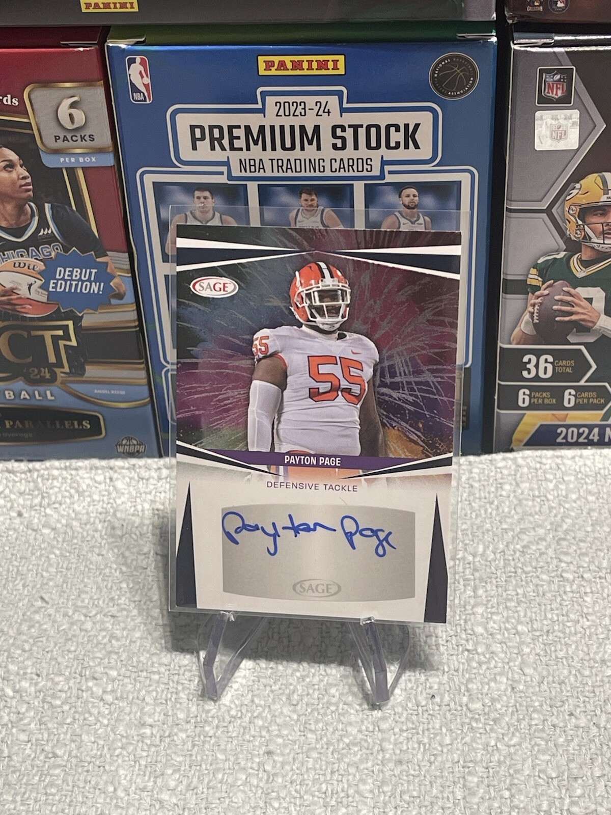 2025 Sage Low Series Payton Page Blue Auto Card A-PP Clemson Tigers