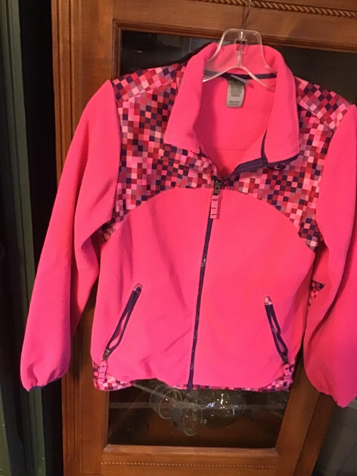 Champion Girls Fleece Jacket Youth Size Lg. 10-12 - Pink Zip-Up - Image 2 of 4