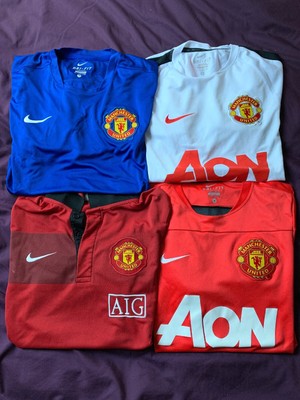 4 X Manchester United Training Football Shirt Bundle Job Lot Small Men S Nike Ebay