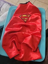 Superman Batman Reversible Child Costume Cape Kids Red Black DC Comics Superhero