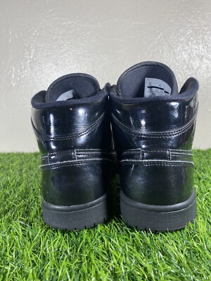 Size 9 - Air Jordan 1 Patent SE Mid Triple Black W for sale