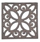 Decorative Trivet Square Cast Iron Hot Pad Kitchen Counter Table Decor