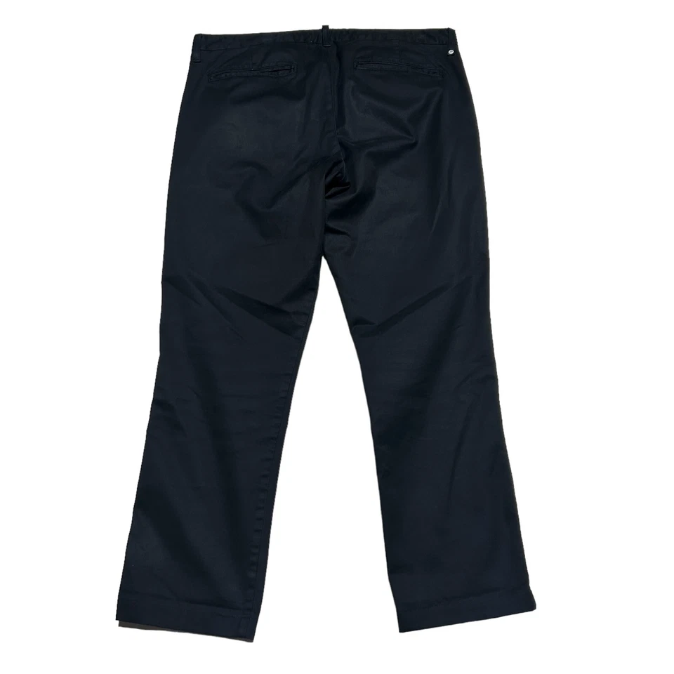 Pantalones Baldwin Para Hombre 34 X 28 Negro Ryan Chino Pierna Recta Sarga EE. UU. Foto 2 de 4