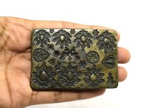 Real Vintage Bronze Flower Design Mould Stamp Dye Jewelry Making Tool G46-216