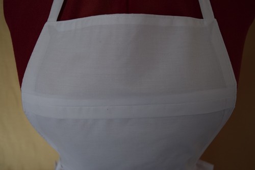 RETRO VINTAGE 50er STYLE VOLLSCHÜRZE / PINNY - WEISS - Bild 2 von 3