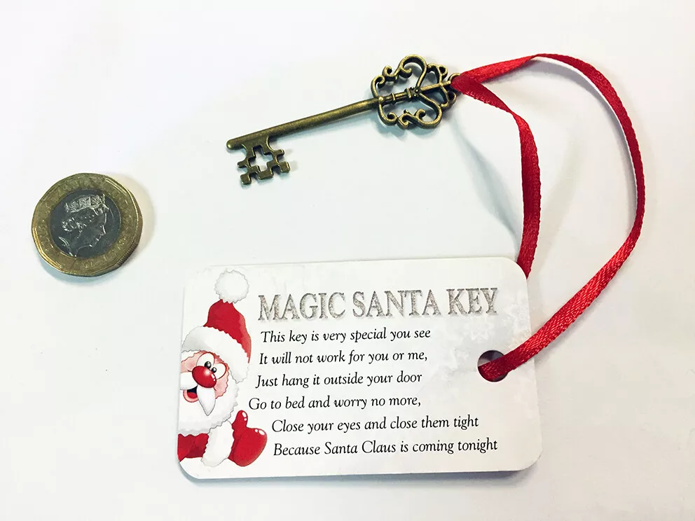 Small Santa Claus Magic Key - Christmas Eve door key