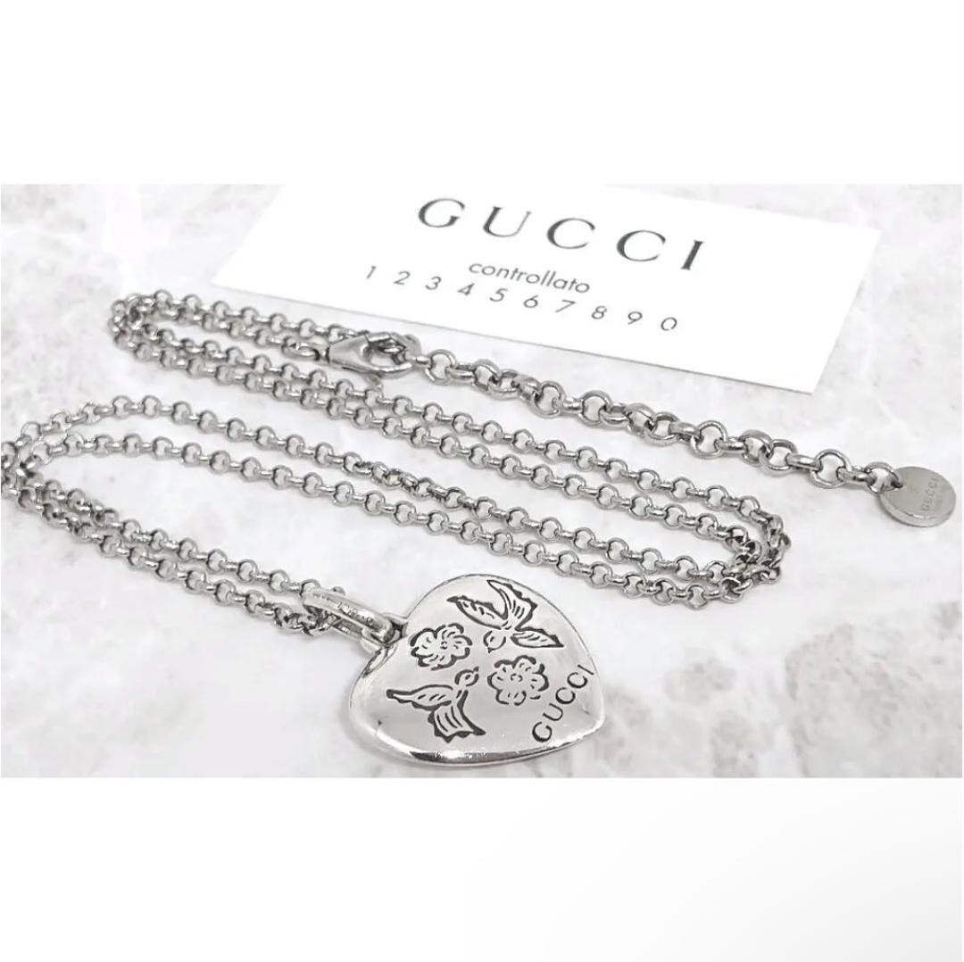 Gucci Women's Blind for Love Sterling Silver Heart Necklace | eBay