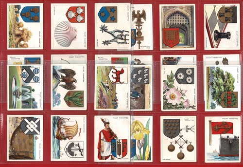 HERALDIC SIGNS & ORIGINS - WILLS - 1925 LARGE CIGARETTE TOBACCO CARD SET (OS01)
