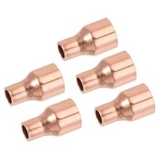 Reducing Copper Coupling Fitting Straight with Sweat End 1/2 x 1/4 Inch ID fo...