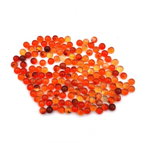 Natural Carnelian Round Cabochon Loose Gemstone Lot 167 Pcs 3 MM - Picture 2 of 3