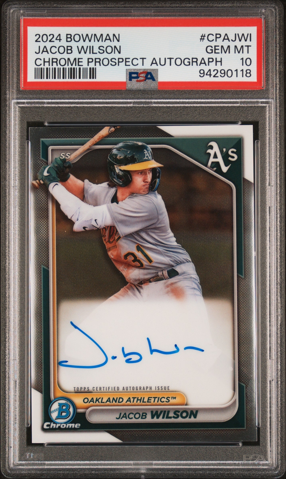 99シリ Jake Fox 直筆サイン Auto 21歳 有望株 2022 Bowman Chrome 