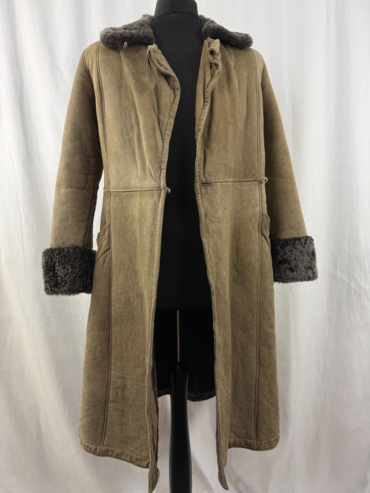 Loewe, Damen LOEWE Spanien Lammfell Mantel Braun Vintage 80er Größe 40 EU 10-12 UK