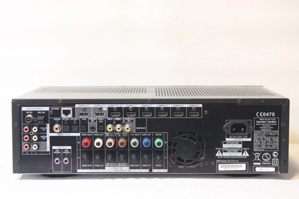 Sintoamplificatore Harman Kardon AVR-171S 7.2 4k 3D ARC BLUETOOTH SLIM - Immagine 2 di 4