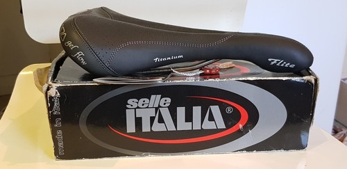 Selle Italia Flite Titanium Leder Vintage 1999 Sattel 248g (Gebraucht) in Luzern für CHF 39