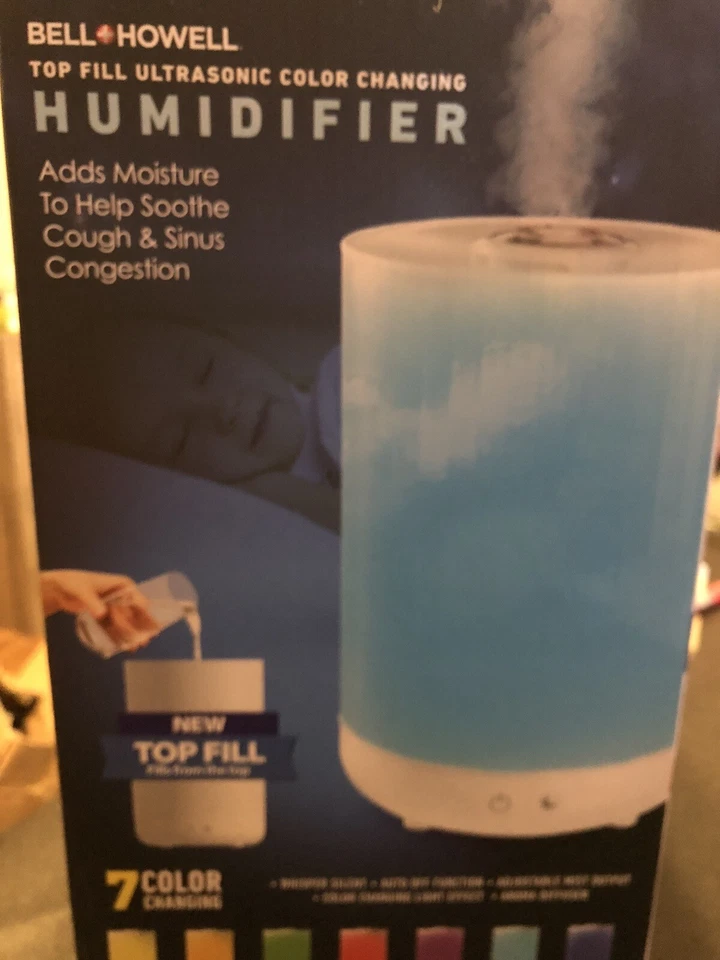 Humidifier By Bell+Howell With 7 Color Changing Lights And Diffuser - Image 3 of 3