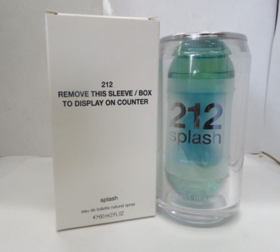 212 SPLASH BLUE BY CAROLINA HERRERA EAU DE TOILETTE SPRAY 2 FL OZ/60 ML SEALED