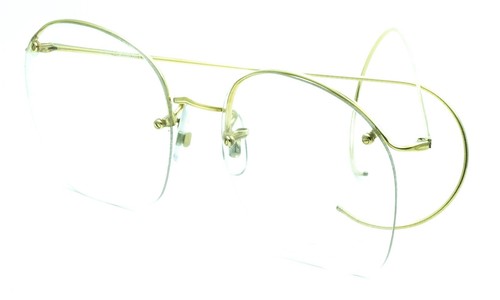 ALGHA (SAVILE ROW) Rimway Gold 54x20mm Eyewear FRAMES RX Optical Eyeglasses -New - Imagen 2 de 12
