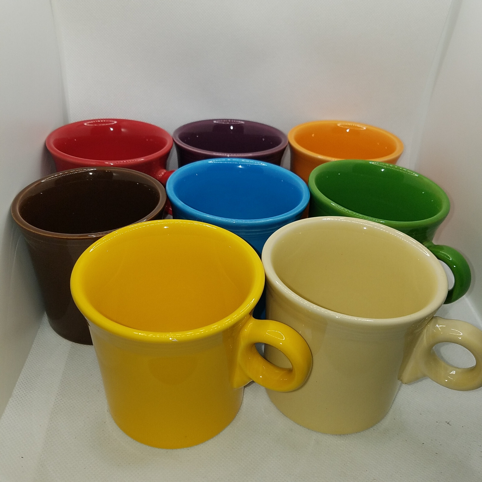 Fiestaware 12 oz JAVA Mug set of 8 Mixed Colors FREE SHIPPING Homer ...