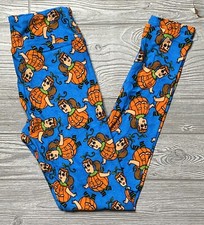 NEW LuLaRoe OS Halloween Leggings Pumpkin Girl Blue One Size