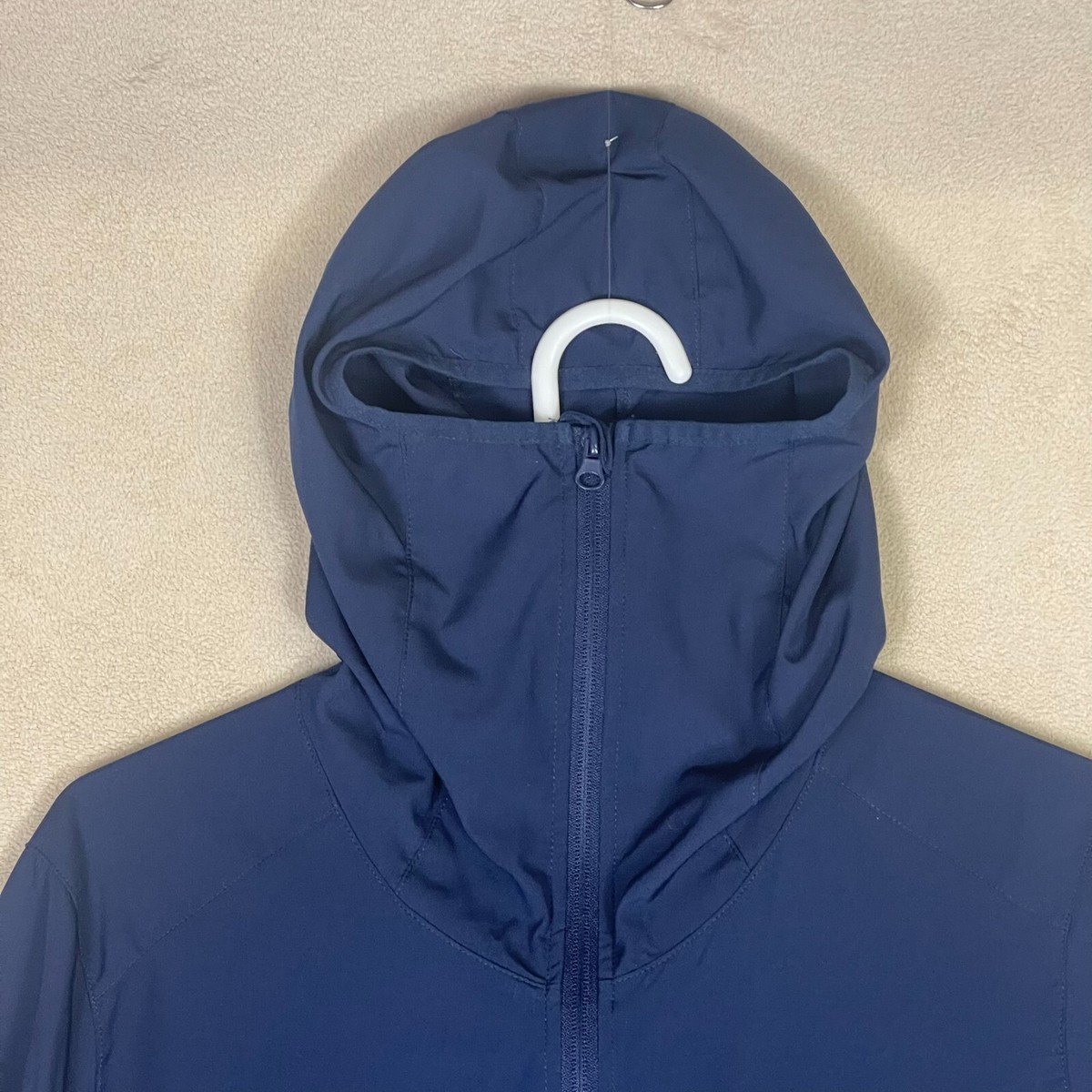 Commuter Gear Jacket Adult Small Blue Hoodie Full Zip Thumbhole